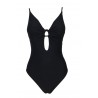 OLIVIA PINK line one-piece swimsuit woman one shoulder black art JO / 799 MADE IN ITALY