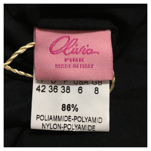 OLIVIA linea PINK costume donna intero Trikini nero art JO/791 X MADE IN ITALY