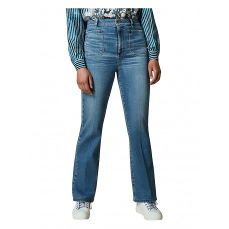 MARINA SPORT by Marina Rinaldi jeans donna denim chiaro fit FLARE art 21.5181352 ICARO