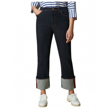 MARINA SPORT by Marina Rinaldi jeans denim scuro con risvolto fit REGULAR art 21.5181312 IARUS