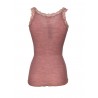 FRALY canottiera donna spalla stretta con pizzo costine DF6900 lana e seta 3