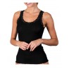 FRALY woman tank top narrow shoulder with ribbed lace DF6900 wool and silk  1