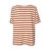 NEIRAMI t-shirt donna righe svasata T565ST-N/S2 STRIPE 96% cotone 4% elastane MADE IN ITALY