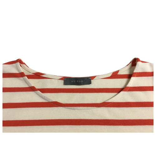 NEIRAMI flared striped woman t-shirt T565ST-N / S2 STRIPE 96% cotton 4% elastan MADE IN ITALY