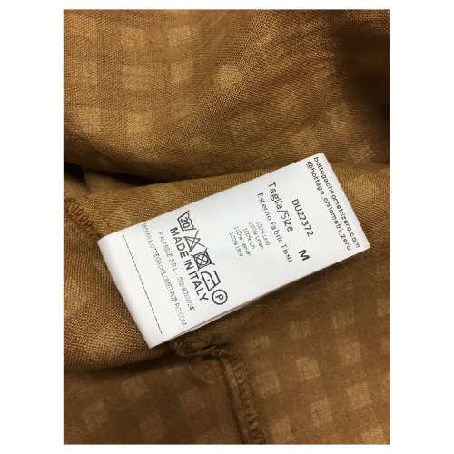 MADSON by BottegaChilometriZero camicia lino quadri beige DU22372 BARLETTA QUADRO MADE IN ITALY