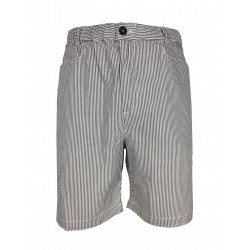 MADSON by BottegaChilometriZero white / blue striped bermuda man DU21323 STRIPED MADE IN ITALY