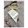 MADSON by BottegaChilometriZero white / blue striped bermuda man DU21323 STRIPED MADE IN ITALY