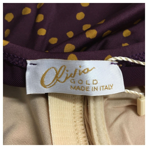 OLIVIA linea GOLD costume donna intero fantasia mosto/senape art GH/830C MADE IN ITALY