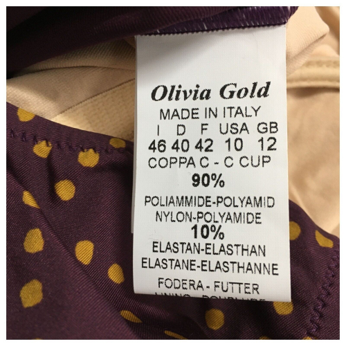 OLIVIA GOLD line swimsuit woman whole fantasy must / mustard art GH / 830C MADE IN ITALY