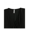BE LIMOUSINE abito donna incrociato davanti jersey nero lurex art LEONE LV306LU MADE IN ITALY