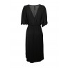BE LIMOUSINE woman dress crossed in front of black lurex jersey art LEONE LV306LU MADE IN ITALY