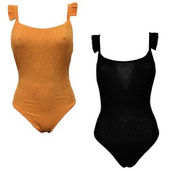 BE LIMOUSINE one-piece woman swimsuit with lurex rouches art PANAREA SC372LU MADE IN ITALY