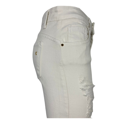 KARTIKA jeans donna bull bianco 6805-K9621/03J 98% cotone 2% elastan MADE IN ITALY