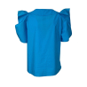 IL THE DELLE 5 woman turquoise cotton blouse open to v L / MARK 12 100% cotton MADE IN ITALY