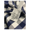 MILVA MI woman dress with white / blue checked pattern art 4125 98% cotton 2% elastane MADE IN ITALY