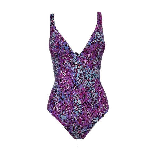 BEACH BRASIL costume donna intero fantasia fuxia 43-6313 MADE IN ITALY