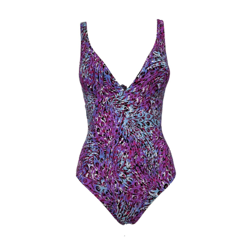 BEACH BRASIL one-piece swimsuit with fuchsia fantasy 43-6316 MADE IN ITALY