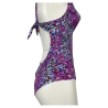 BEACH BRASIL costume donna intero fantasia fuxia 43-6313 MADE IN ITALY