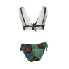 BEACH BRASIL bikini donna triangolo fantasia verde art 40-6301 A MADE IN ITALY