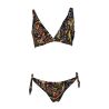 BEACH BRASIL bikini donna triangolo nero/giallo/corallo art 44-6301 L MADE IN ITALY