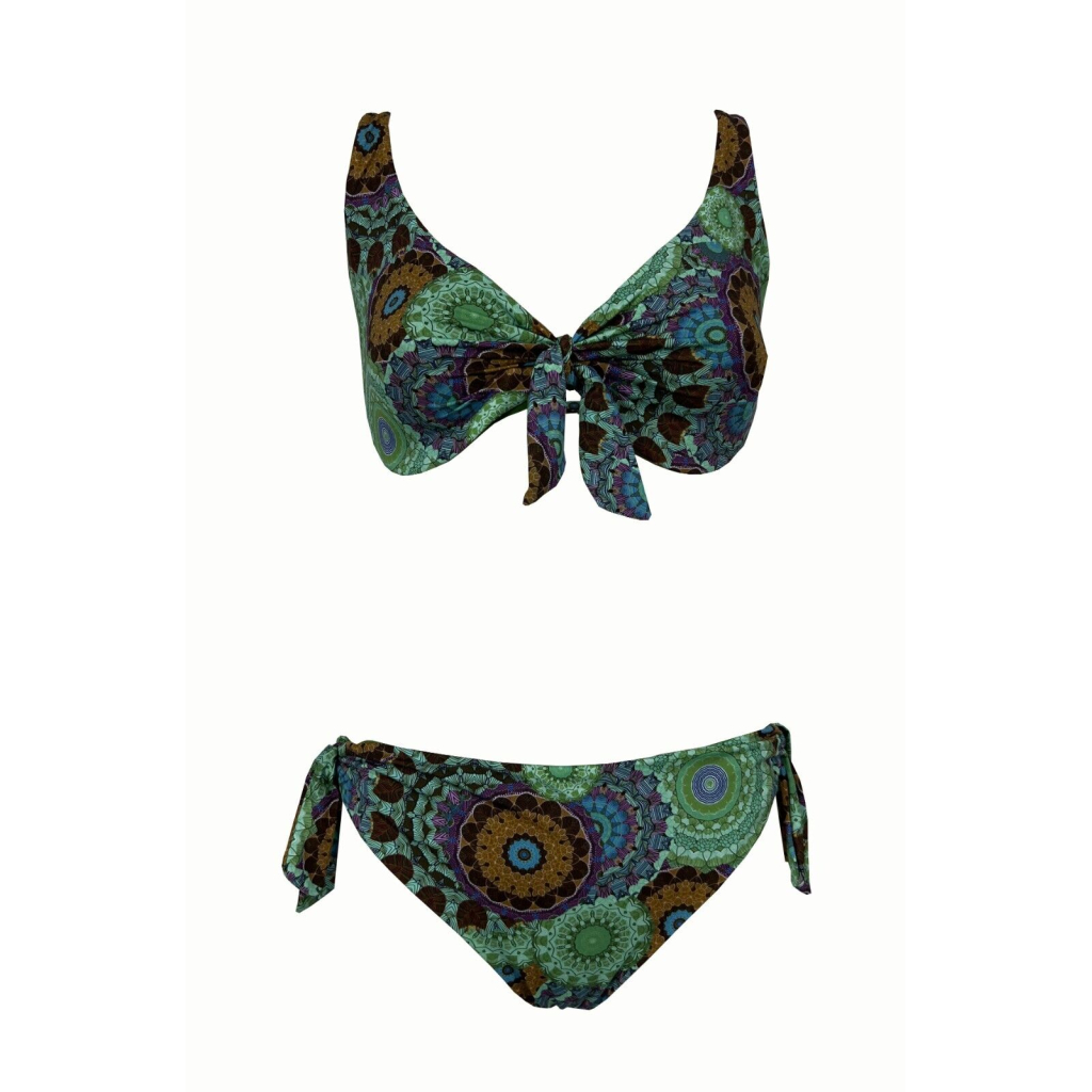 BEACH BRASIL bikini donna fantasia verde art 40-6301 A MADE IN ITALY