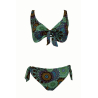 BEACH BRASIL bikini woman green fantasy art 40-6301 A MADE IN ITALY