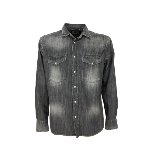 MASTRICAMICIAI camicia uomo denim modello western FR055 PHIL 100% cotone