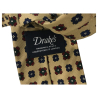 DRAKE'S LONDON LINED TIE beige blue / burgundy pattern MADE IN LONDON