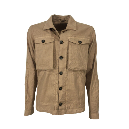 MASTRICAMICIAI giacca camicia uomo MC290-LT008 DARK 100% lino
