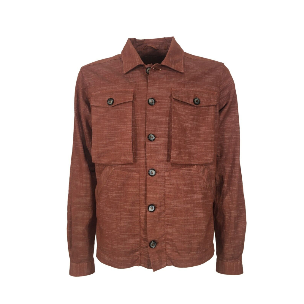 MASTRICAMICIAI man burnt malfilè cotton shirt jacket MC290-PT040 DARK