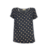ETICI blouse woman polka dot v neck E1 / 1720/78 100% linen MADE IN ITALY