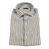 BROUBACK camicia bianca righe blu NISIDA 38 Q03 63 lino cotone MADE IN ITALY