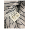 BROUBACK camicia bianca righe blu NISIDA 38 Q03 63 lino cotone MADE IN ITALY