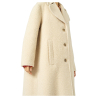 SEMICOUTURE woman coat in ivory Casentino cloth Y2WV21 THEA MADE IN ITALY