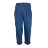 MADSON by BottegaChilometerZero light blue jeans DU22342 GLOBE RISVOLTO PANTA MADE IN ITALY