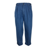 MADSON by BottegaChilometerZero light blue jeans man trousers DU22342 GLOBE RISVOLTO PANTA 100% cotton MADE IN ITALY