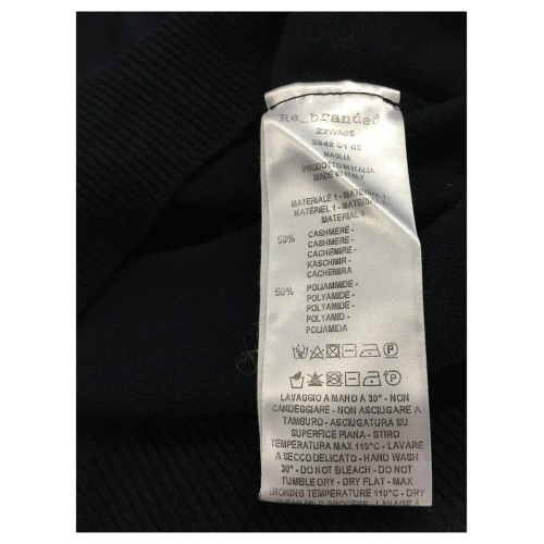 RE BRANDED maglia donna Z2WAO05 50% cashmere riciclato 50% poliammide  MADE IN ITALY
