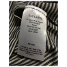 LA FEE MARABOUTEE crewneck t-shirt ecru / blue lurex lines FB7483 MADE IN ITALY
