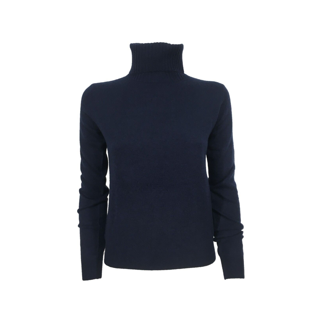 T by Me women's turtleneck blue sweater M / 1750 100% cashmere