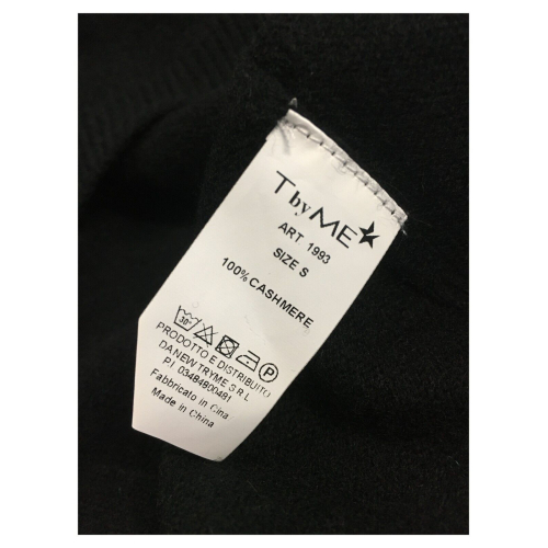 T by Me woman crew neck black sweater M / 1993 100% cashmere