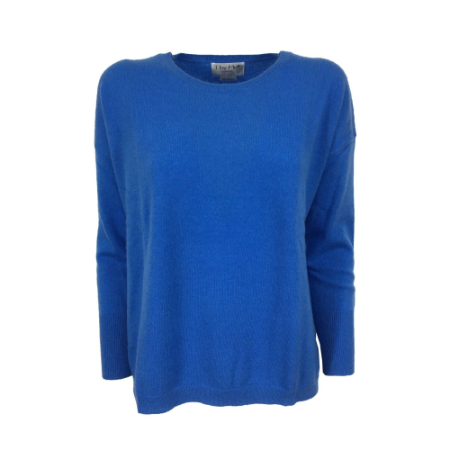 T by Me woman crew neck blue sweater M / 1993 100% cashmere