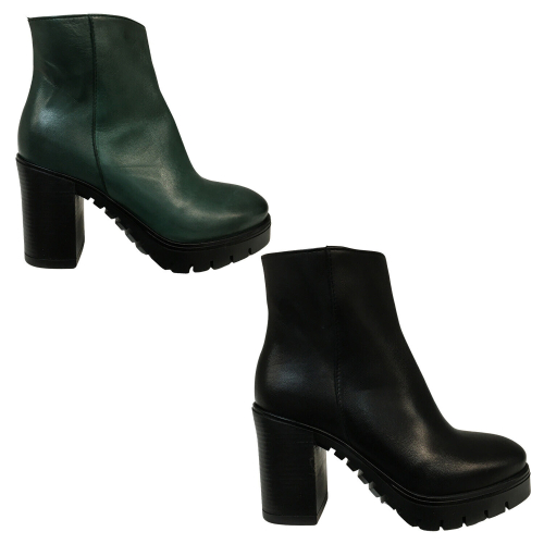 ORE 04.44 by Charly Fox ankle green boot woman 605 / A TS99 100% leather MADE IN ITALY