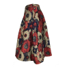 SOHO-T gonna donna a fiori blu/rosso/fango + lurex WG39 ZITA WP100 MADE IN ITALY