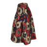 SOHO-T woman skirt with blue / red / mud flowers + lurex WG39 ZITA WP100 MADE IN ITALY