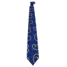DRAKE'S LONDON men's tie lined with blue cashmere pattern cm 147x8 100% silk MADE IN ENGLAND