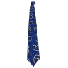 DRAKE'S LONDON men's tie lined with blue cashmere pattern cm 147x8 100% silk MADE IN ENGLAND