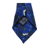 DRAKE'S LONDON men's tie lined with blue cashmere pattern cm 147x8 100% silk MADE IN ENGLAND