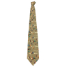 DRAKE'S LONDON men's tie lined with beige boat pattern 147x8 cm 100% silk MADE IN ENGLAND