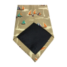 DRAKE'S LONDON men's tie lined with beige boat pattern 147x8 cm 100% silk MADE IN ENGLAND