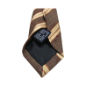 DRAKE’S LONDON cravatta uomo foderata righe marrone/beige/cuoio  cm 147x8 100% seta MADE IN ENGLAND